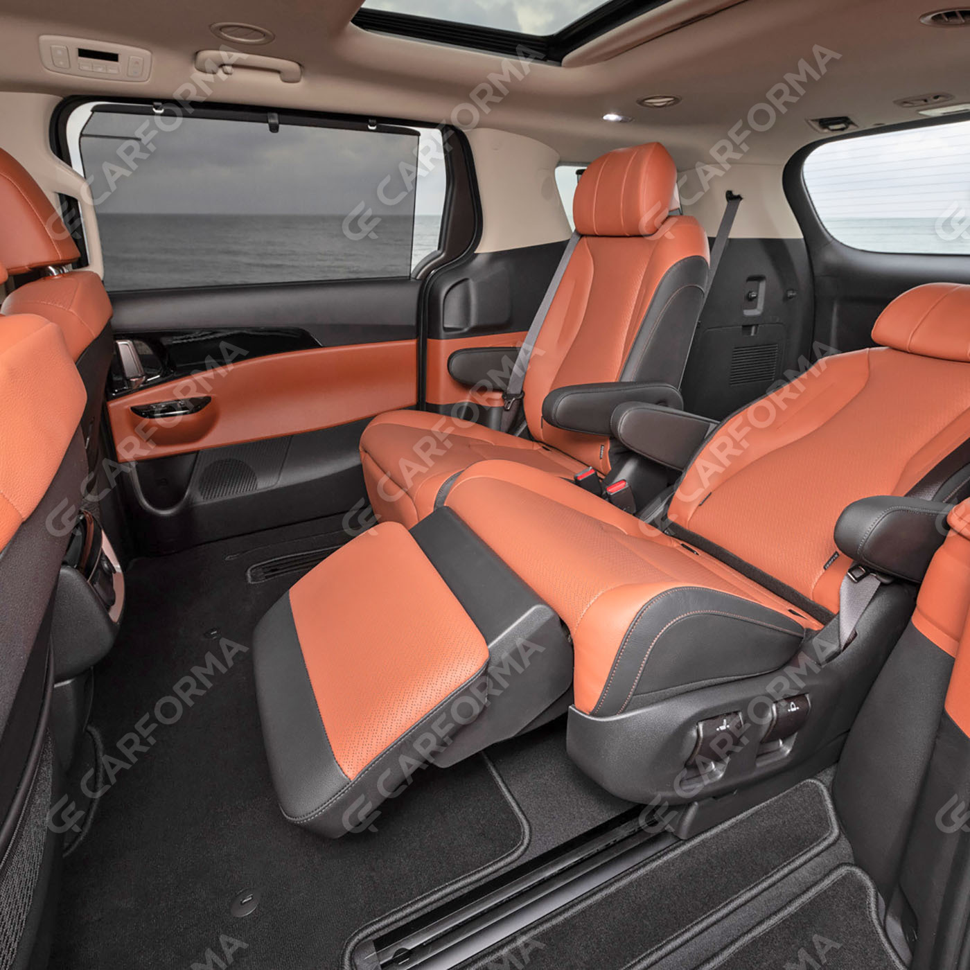 Ворсовые коврики на KIA Carnival IV 7 мест с оттоманками 2020&nbsp;-&nbsp;2026 в Ижевске